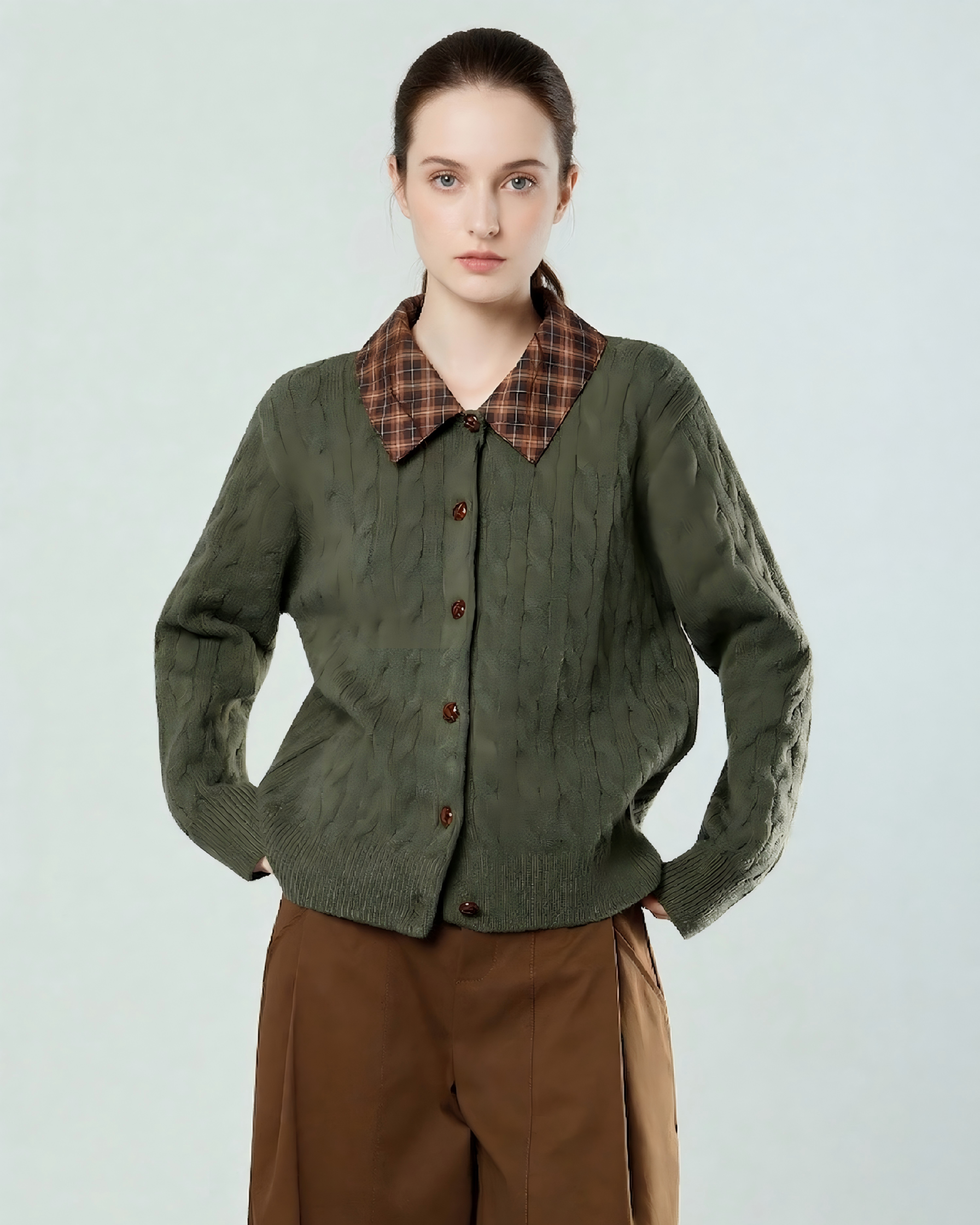 The Oxford Illusion Cable-Knit Cardigan