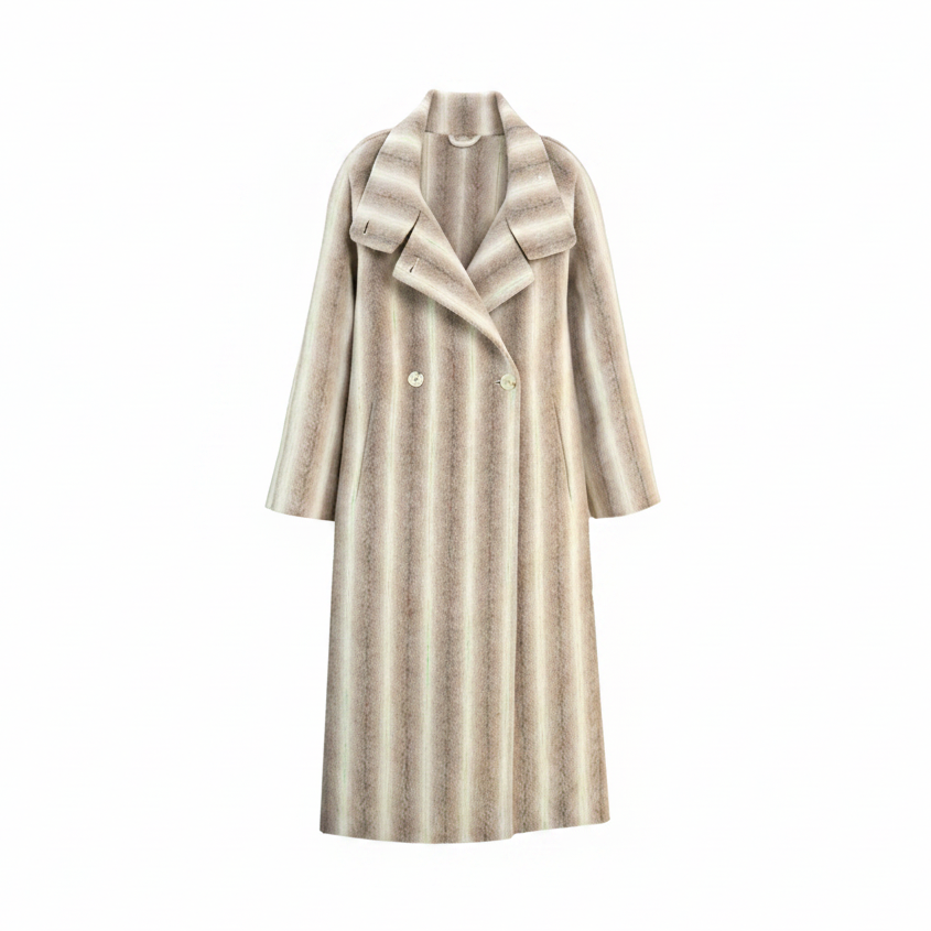 The Heritage Alpaca-Blend Striped Overcoat
