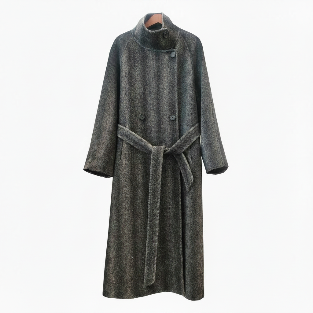 The Heritage Alpaca-Blend Striped Overcoat WD025-1