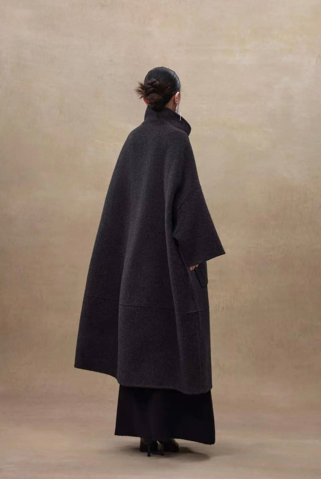 The Mayfair Tri-Blend Coat in Yak, Silk, and Wool QMA740