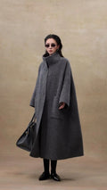 The Mayfair Tri-Blend Coat in Yak, Silk, and Wool QMA740