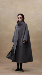 The Mayfair Tri-Blend Coat in Yak, Silk, and Wool QMA740