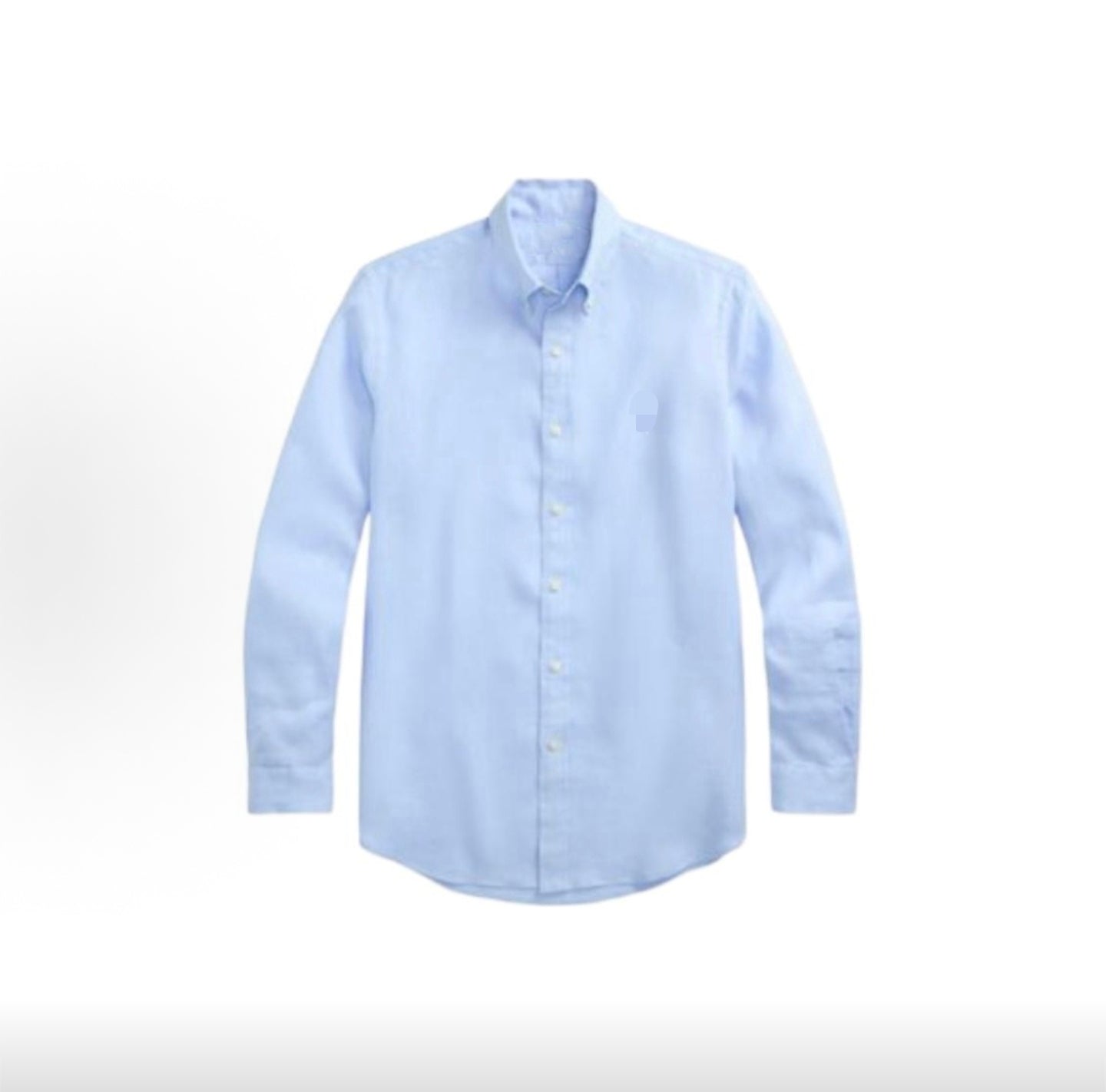 100%Linen Old Money Style Polo Long Sleeve Shirt Unsex