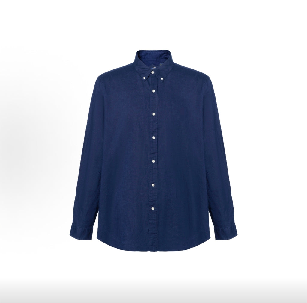 The Mayfair Pure Linen Long-Sleeve Polo Shirt