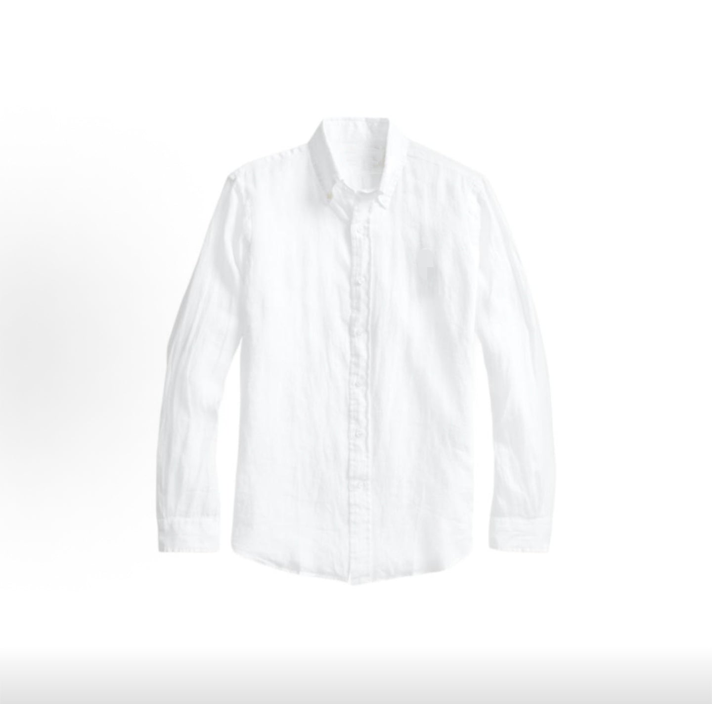 100%Linen Old Money Style Polo Long Sleeve Shirt Unsex