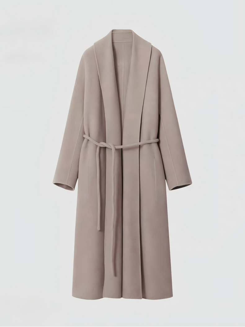 The Vienna Angora-Blend Wrap Coat