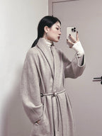 The Vienna Angora-Blend Wrap Coat 6001