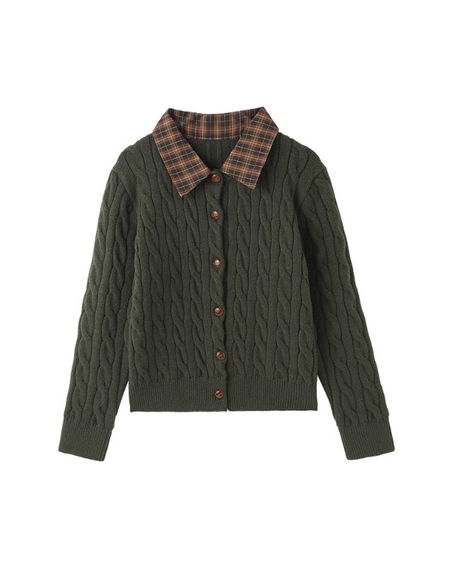 The Oxford Illusion Cable-Knit Cardigan