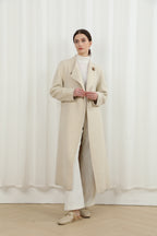 The Mayfair Structured Coat with Genuine Leather Accents 99007-2
