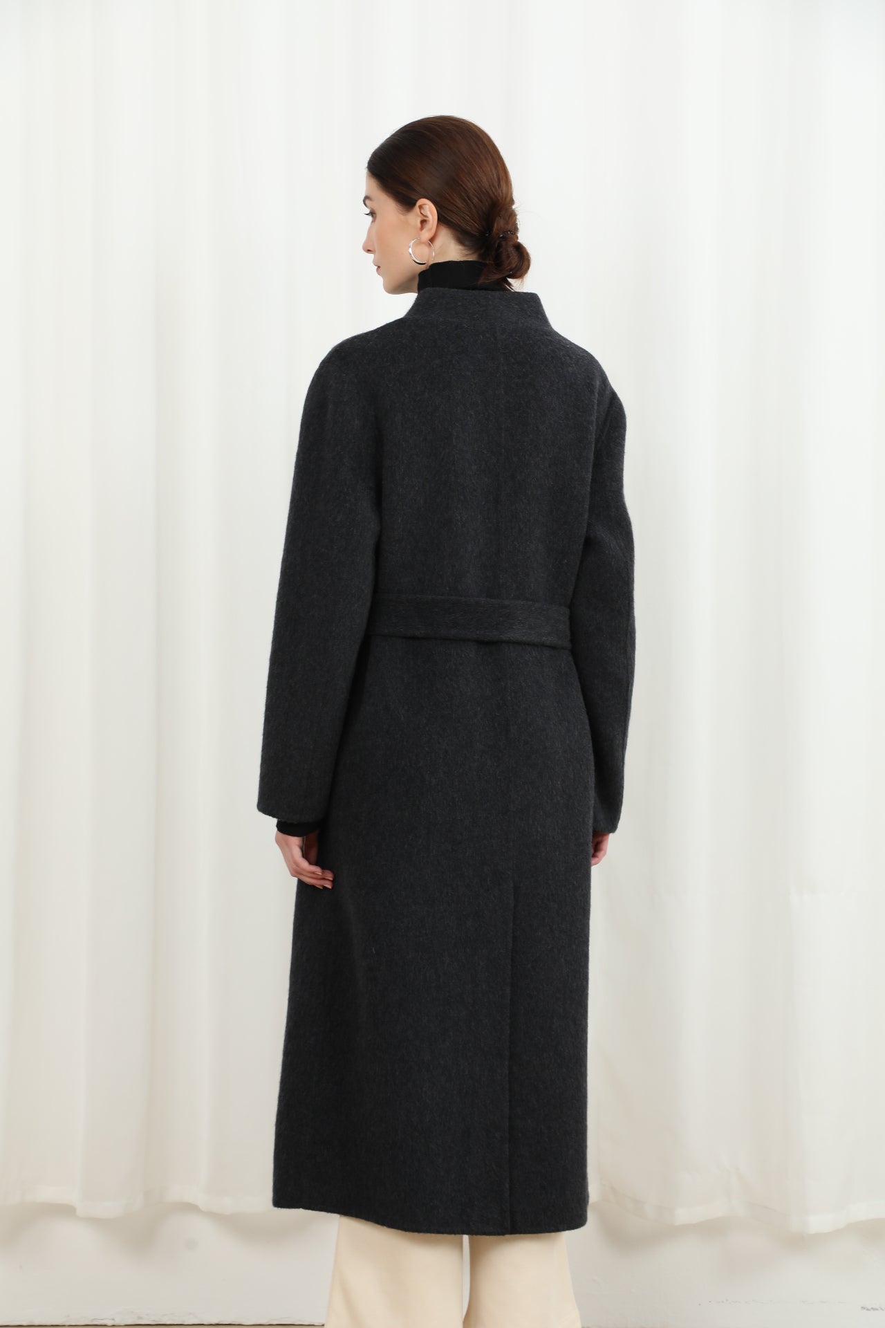 The Mayfair Structured Coat with Genuine Leather Accents 99007-2