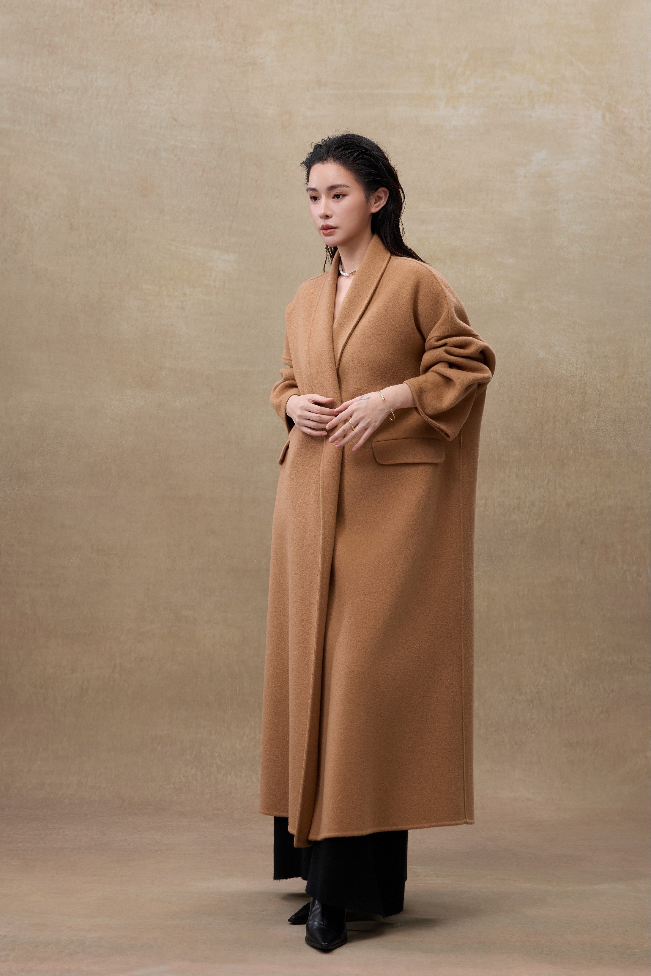 The St. James Structured Architectural Coat in Pure Australian Wool 158-2