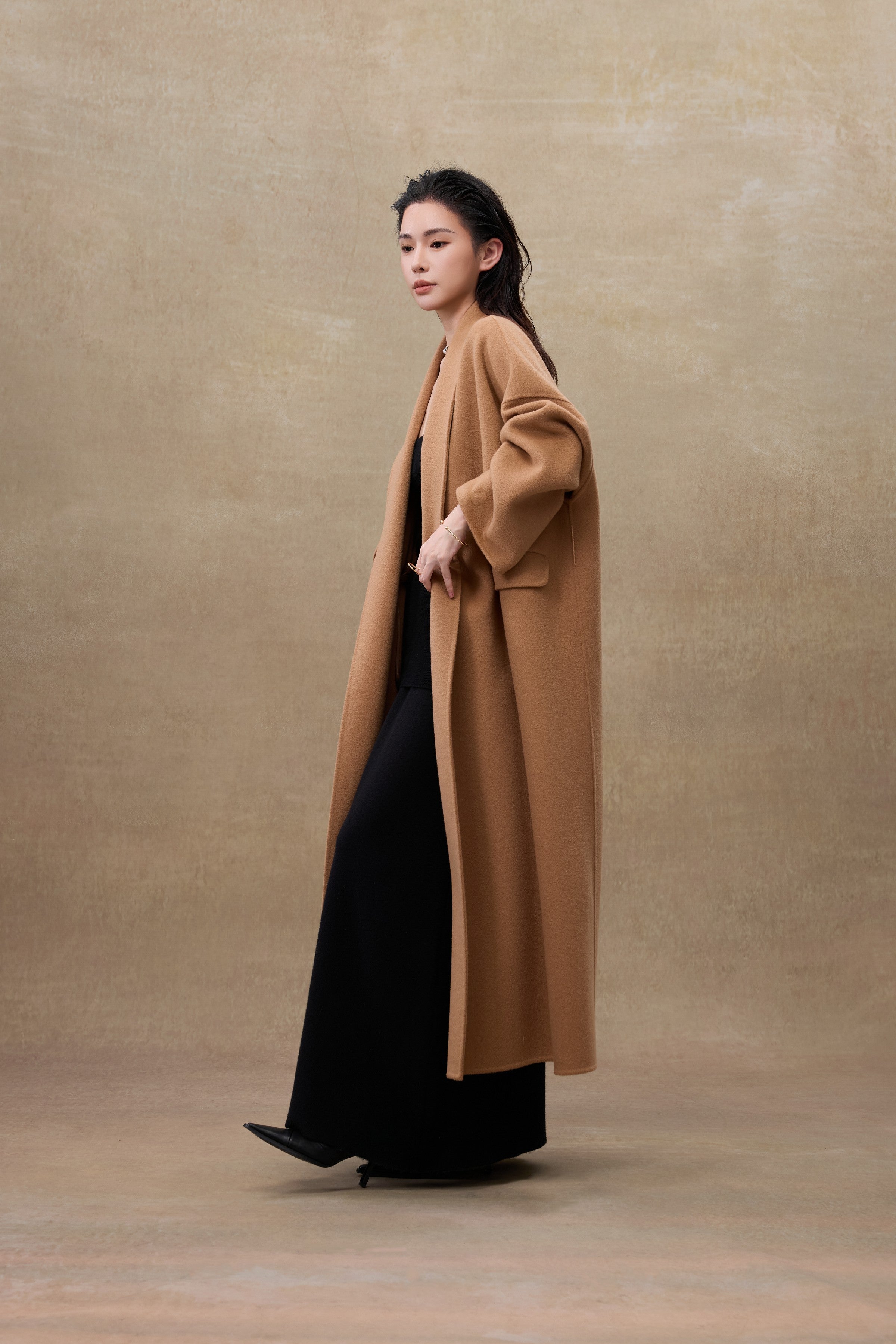 The St. James Structured Architectural Coat in Pure Australian Wool 158-2