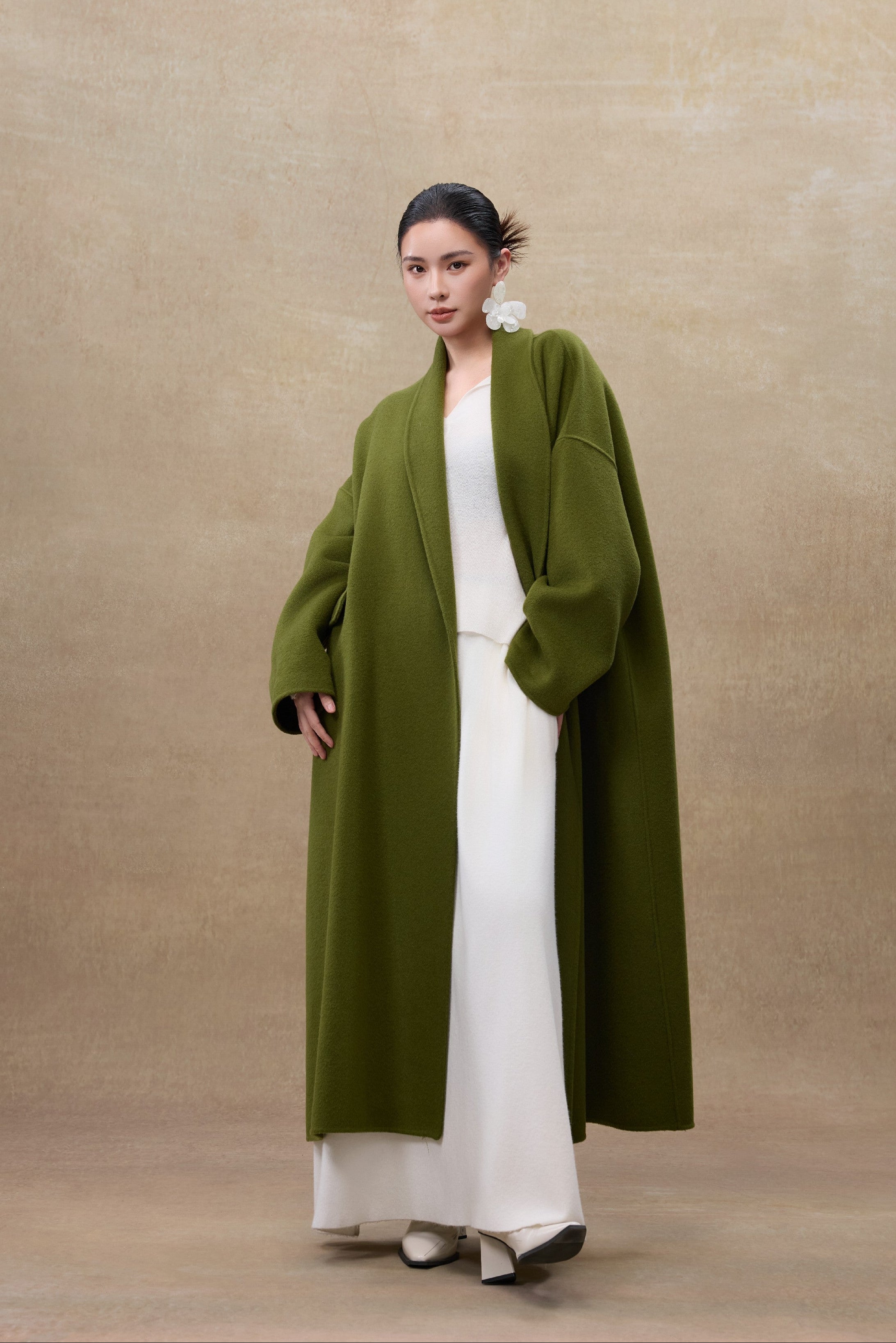 The St. James Structured Architectural Coat in Pure Australian Wool 158-2