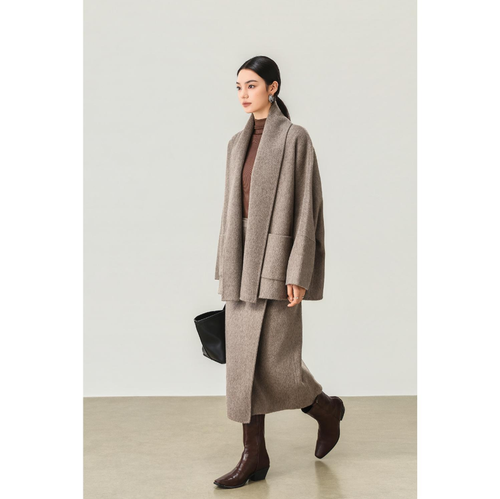 The Aspen Brushed Wool Wrap Set WL26701