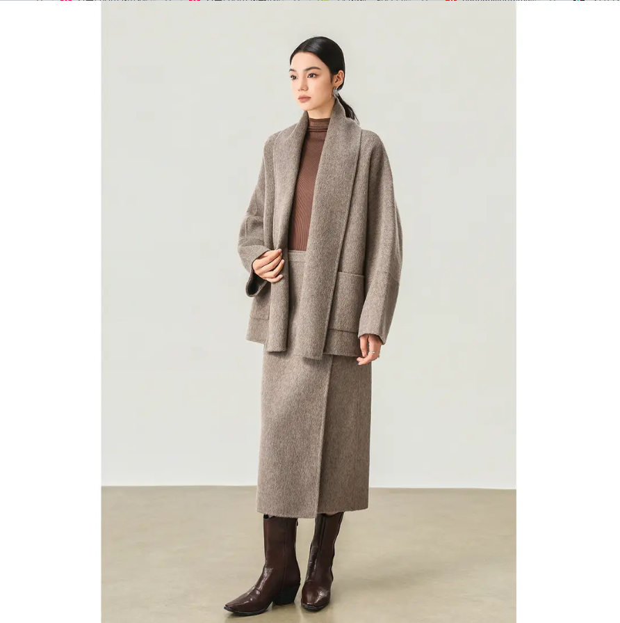 The Aspen Brushed Wool Wrap Set WL26701