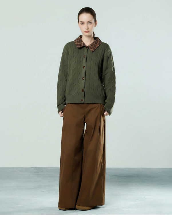 The Oxford Illusion Cable-Knit Cardigan