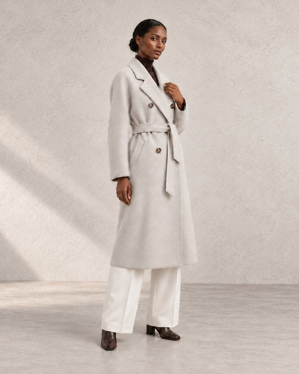 801-10 in Off White — side styling view; AI-assisted model visualisation.
